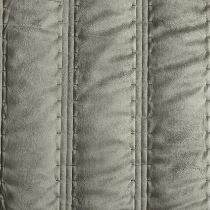 Vera Wang Velvet Linear Stitch Solid Quilt Set