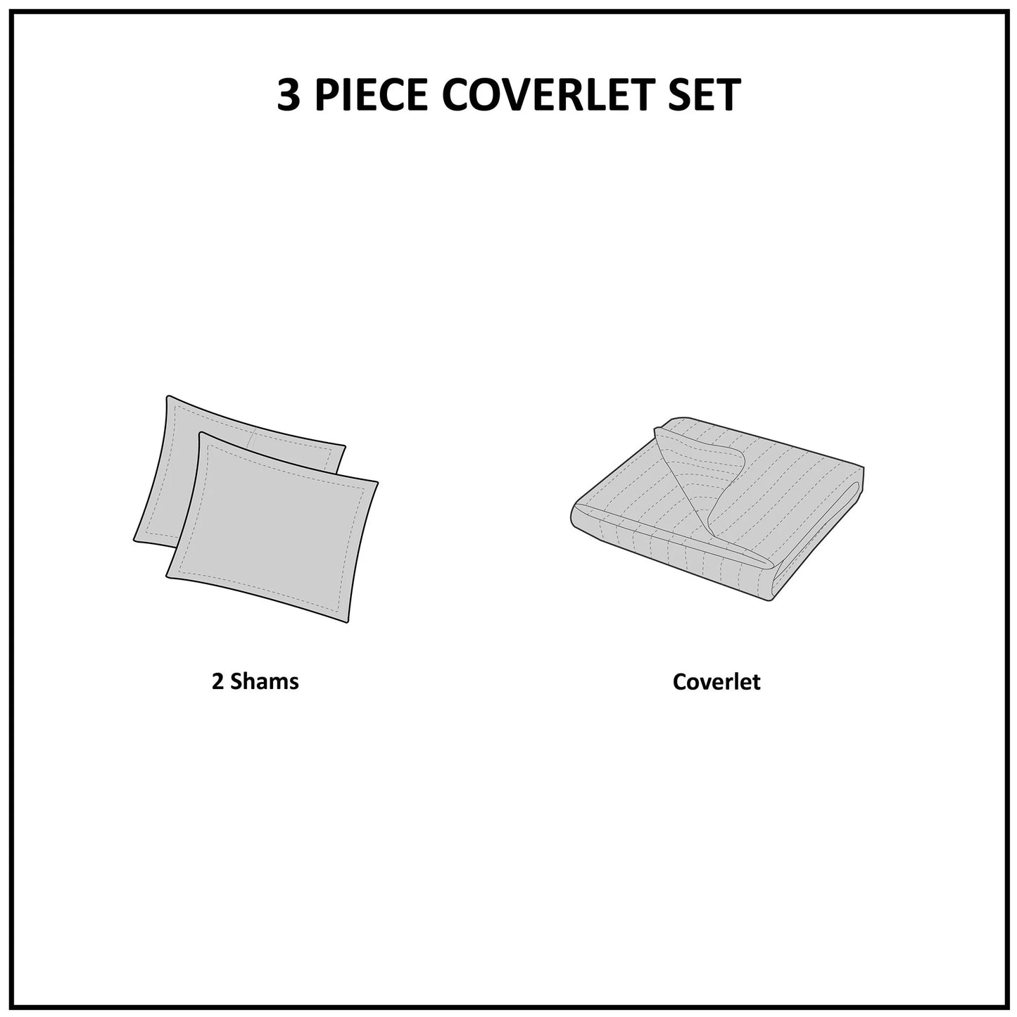 INK+IVY Pomona 3 Piece Embroidered Cotton Quilt Set