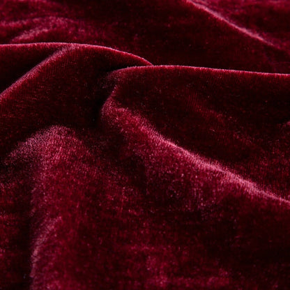 HiEnd Accents Stella Faux Silk Velvet Ruffle Skirt 3 Piece Bedspread Set with Pillow Shams