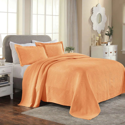 Superior Geometric Fret Cotton Decorative Bedspread Set
