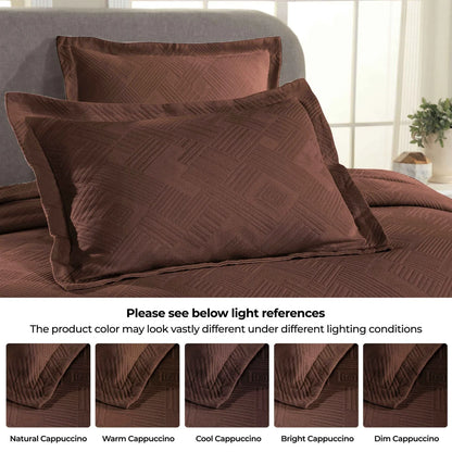 Superior Geometric Fret Cotton Decorative Bedspread Set