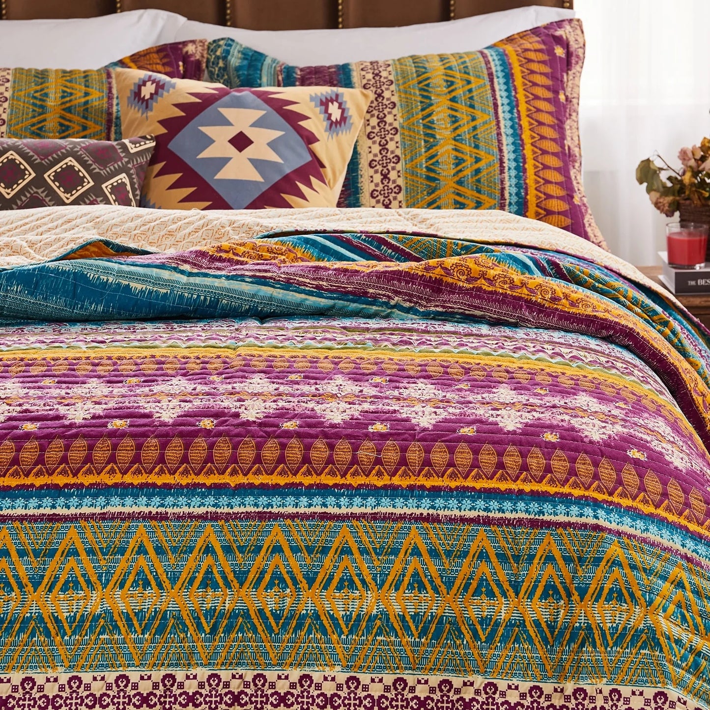 Greenland Home Fashions Southwest Bonus Quilt Set with Pillows