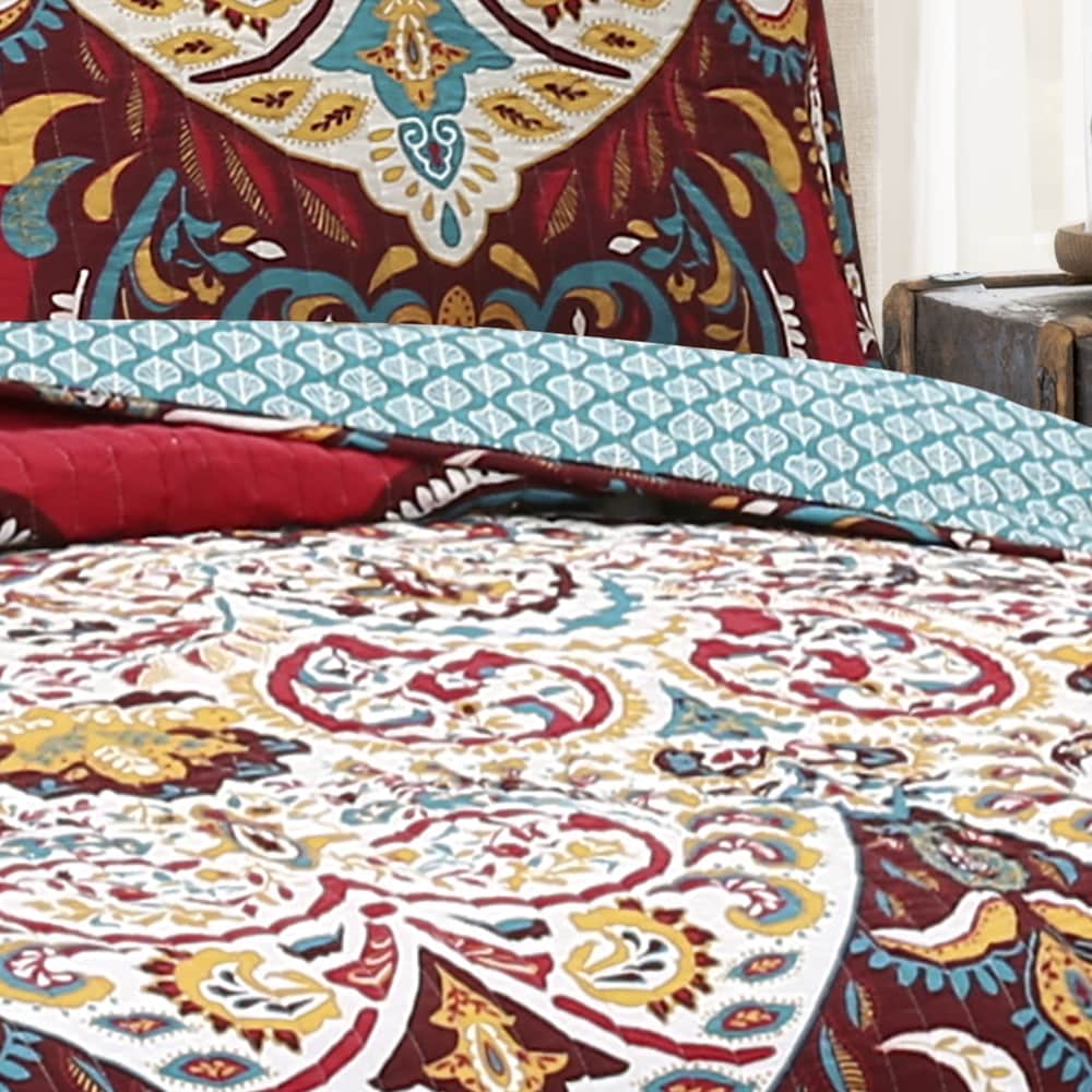 The Curated Nomad La Boheme Boho Chic 3-piece Quilt Set