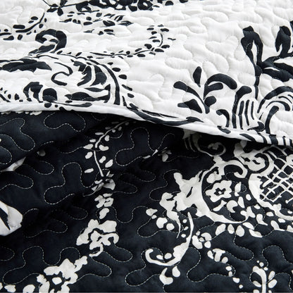 Serenta 5 Piece Printed Microfiber LA Boheme Quilt Set