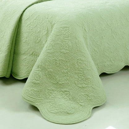 Copper Grove Sagano Blantyre Scalloped Edge Cotton 3-piece Quilt Bedding Set
