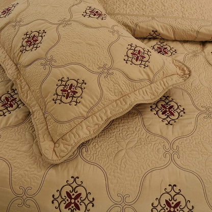 Porch & Den Heceta Embroidered 3-piece Bed Coverlet Set