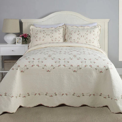 Modern Heirloom Felisa Floral Embroidered Bedspread