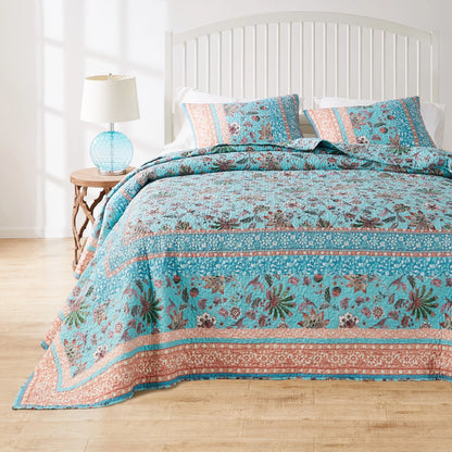Barefoot Bungalow Audrey Cotton-Rich Reversible Quilted Bedding Set