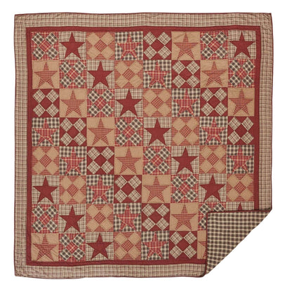 Dawson Star-Tan Rustic Star Cotton Quilt