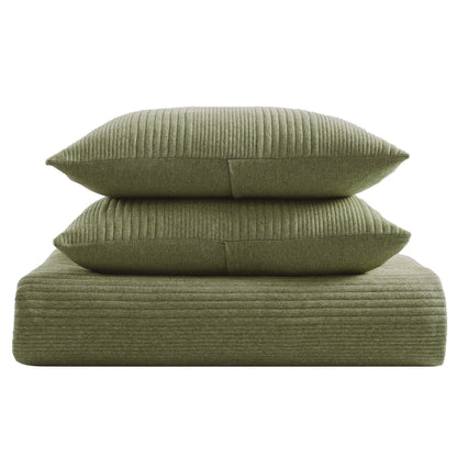 Brielle Home Atlas Jersey Channel Stitch Quilt Set