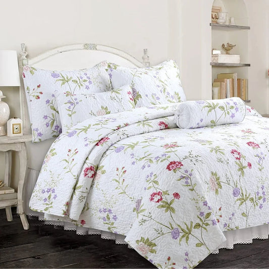 Cozy Line Lucie Floral 3-piece Quilt Bedding Set