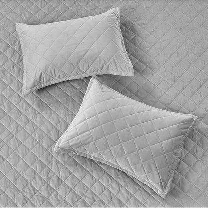Serenta Velvet Quilts 5 Piece Ultra Soft Floor Touching Bedspread Set