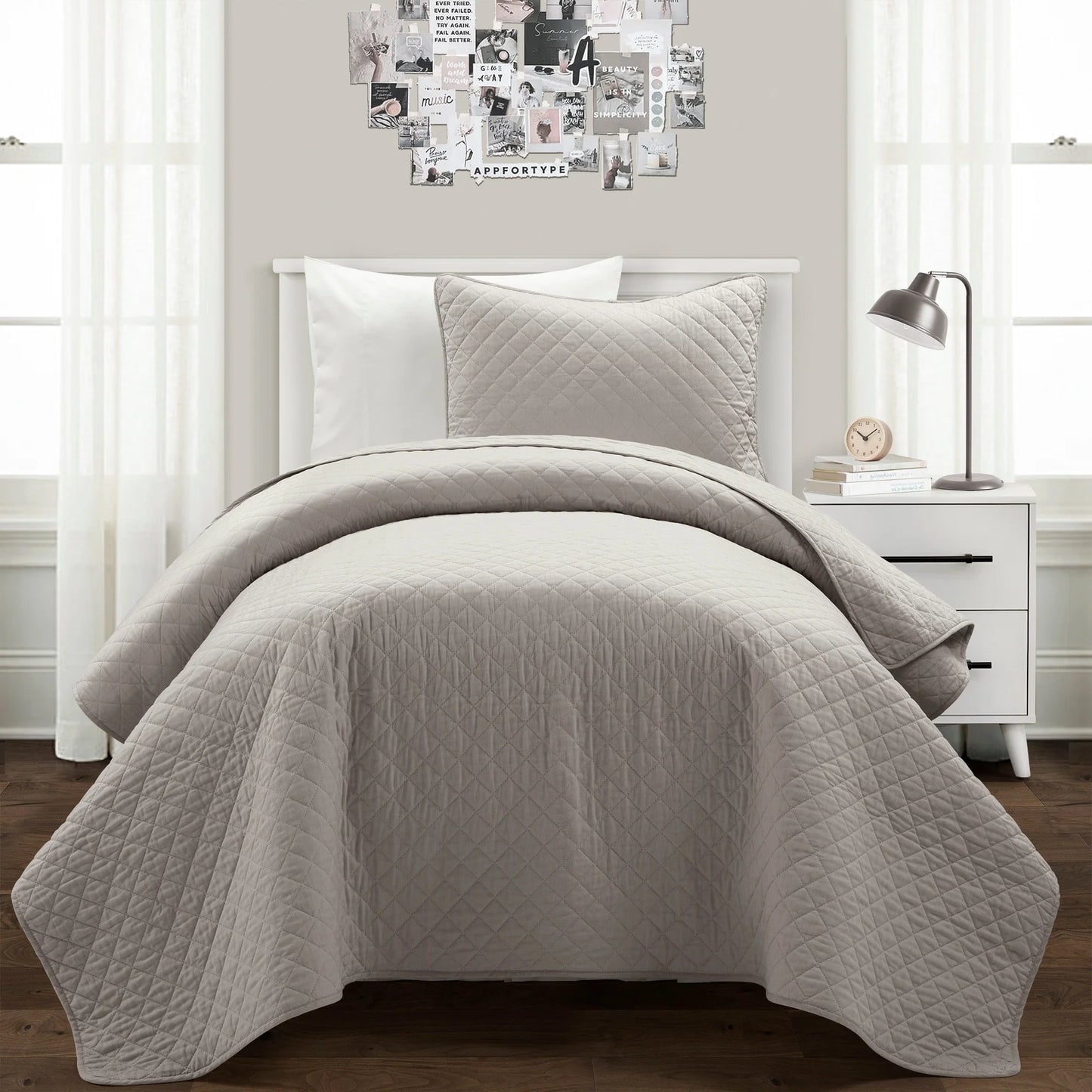 Copper Grove Balm Diamond Oversized Cotton 3-piece Quilt Set
