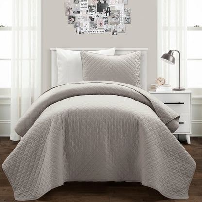 Copper Grove Balm Diamond Oversized Cotton 3-piece Quilt Set