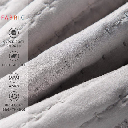 KASENTEX Quilt Set Soft Bedspread - Light Weight, Stone Washed, Down Alternative Fill, Machine Washable