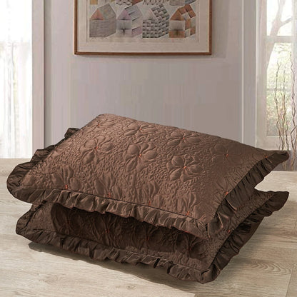 Serent Matte Satin Ruffle Bedspread Set