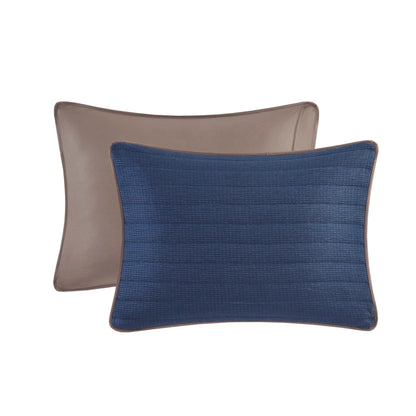 Madison Park Cameron 3 Piece Crinkled Microfiber Quilt Set