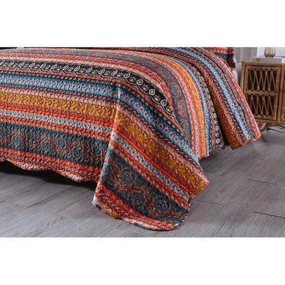 3 Piece Bohemian Quilt Bedspread Set By012