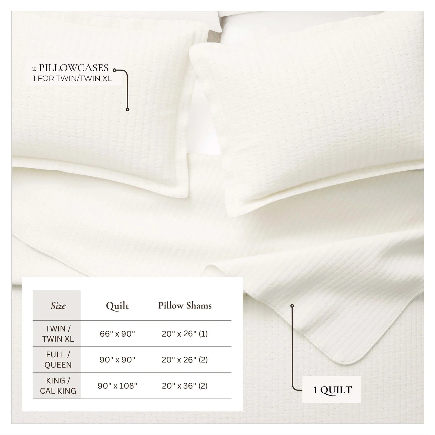 Linery & Co. Detailed Channel Stitch Microfiber Quilt Set With Shams.