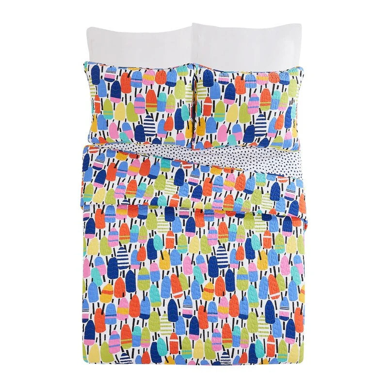 Buoys Cotton Reversible Quilt Set by Kate Nelligan