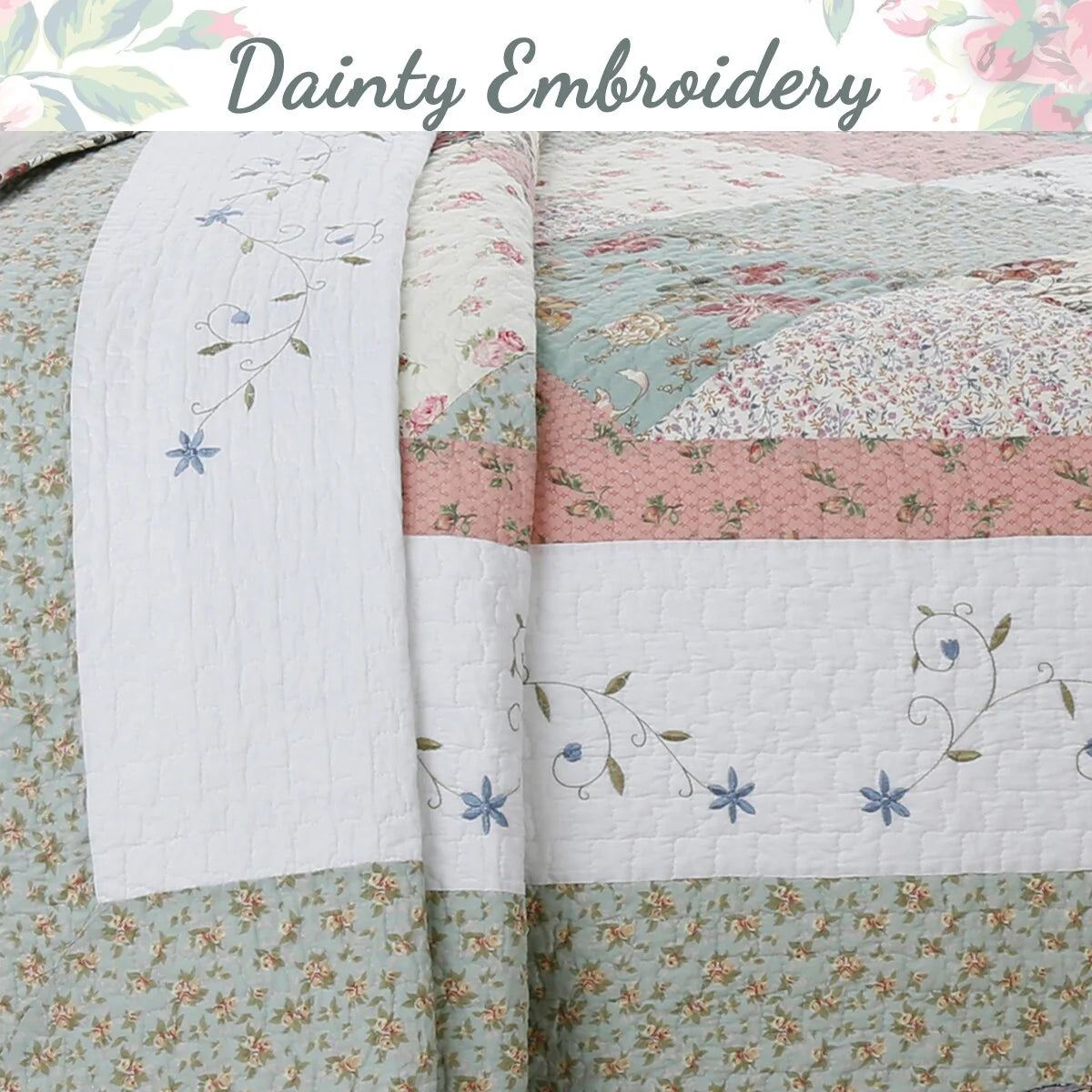 Celia Patchwork Cotton Quilt Bedding Set