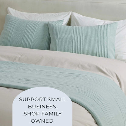 Linery & Co. Cotton Blend Jersey Knit Channel Stitch Quilt Set