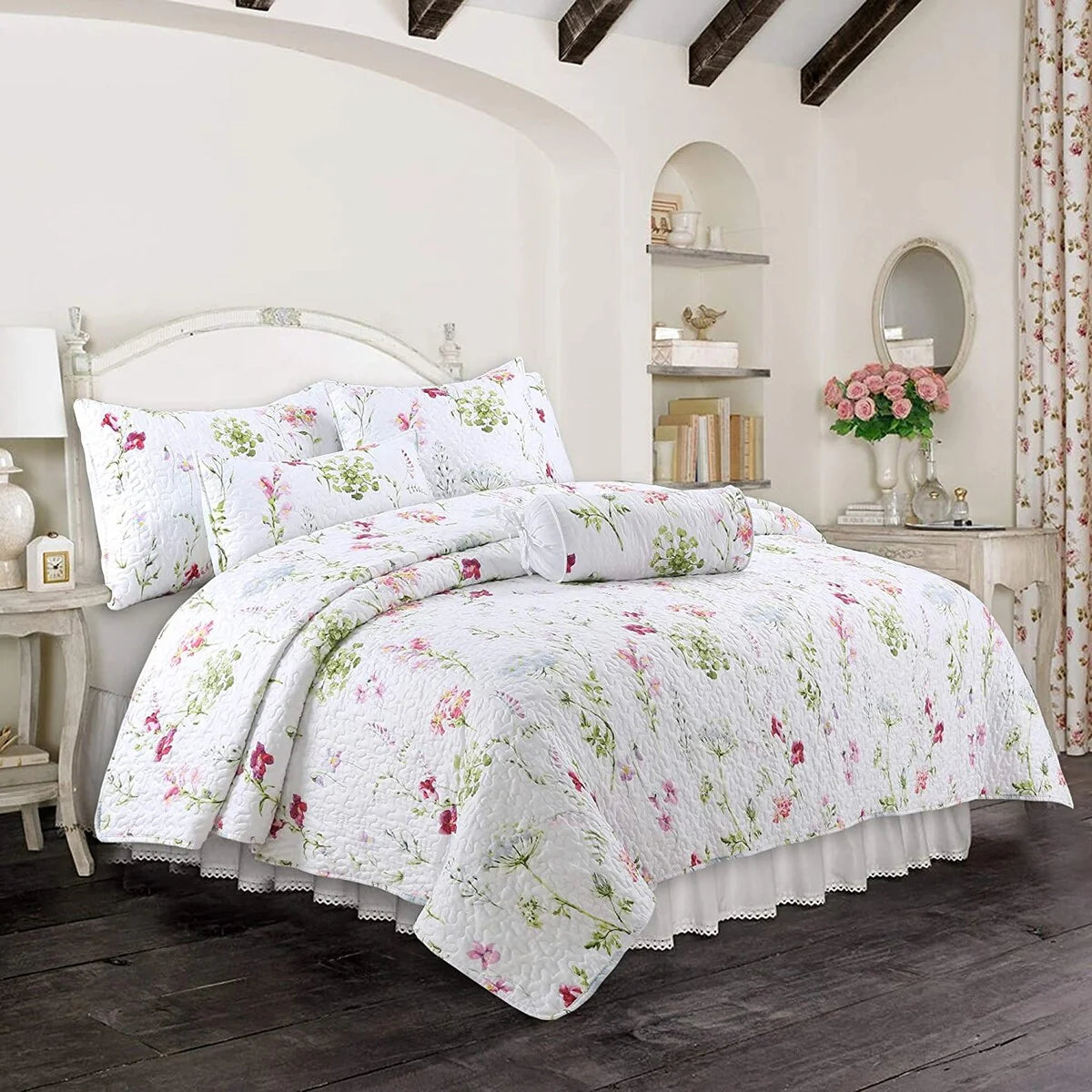 Cozy Line Carlotta Floral Quilt Bedding Set