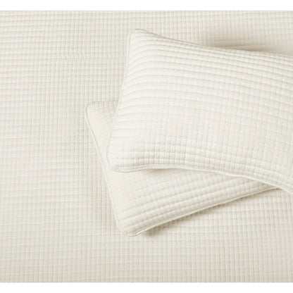 Nanshing Cassidy 7 Piece Solid Color Waffle Quilt Set