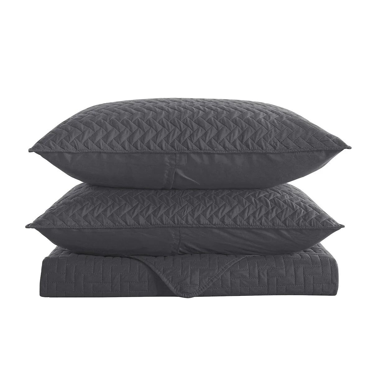 3-piece Fashionable Solid Embossed Quilt Set Bedspread Cover