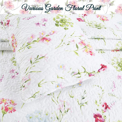 Cozy Line Carlotta Floral Quilt Bedding Set