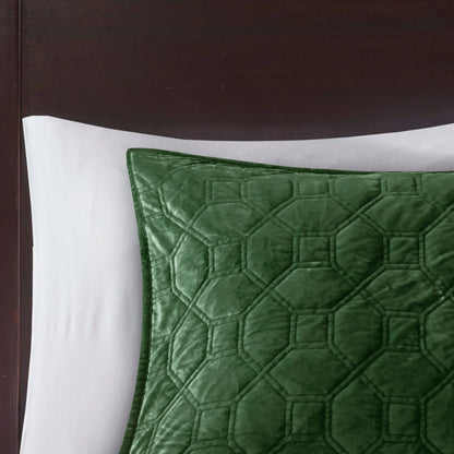 Madison Park Emery 3 Piece Velvet Quilt Set