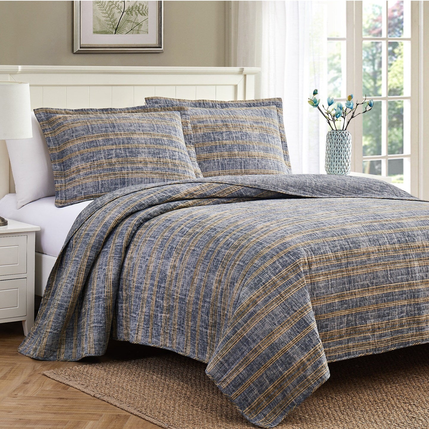 Modern Threads Tyson 3-Piece 100-Percent Cotton Quilt Set