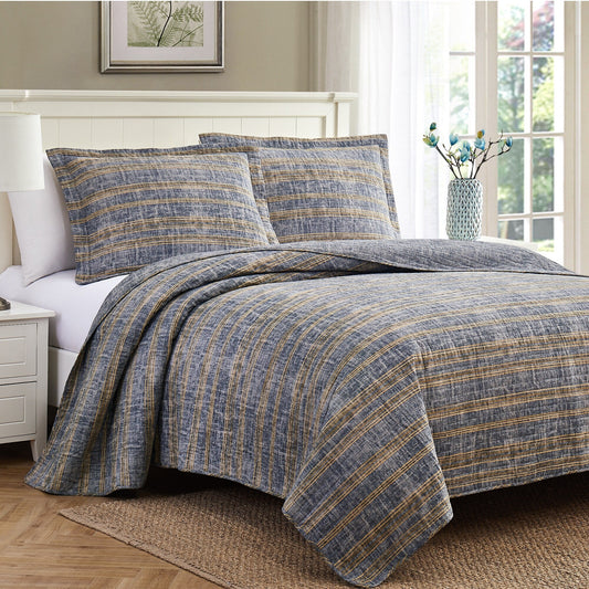 Modern Threads Tyson 3-Piece 100-Percent Cotton Quilt Set