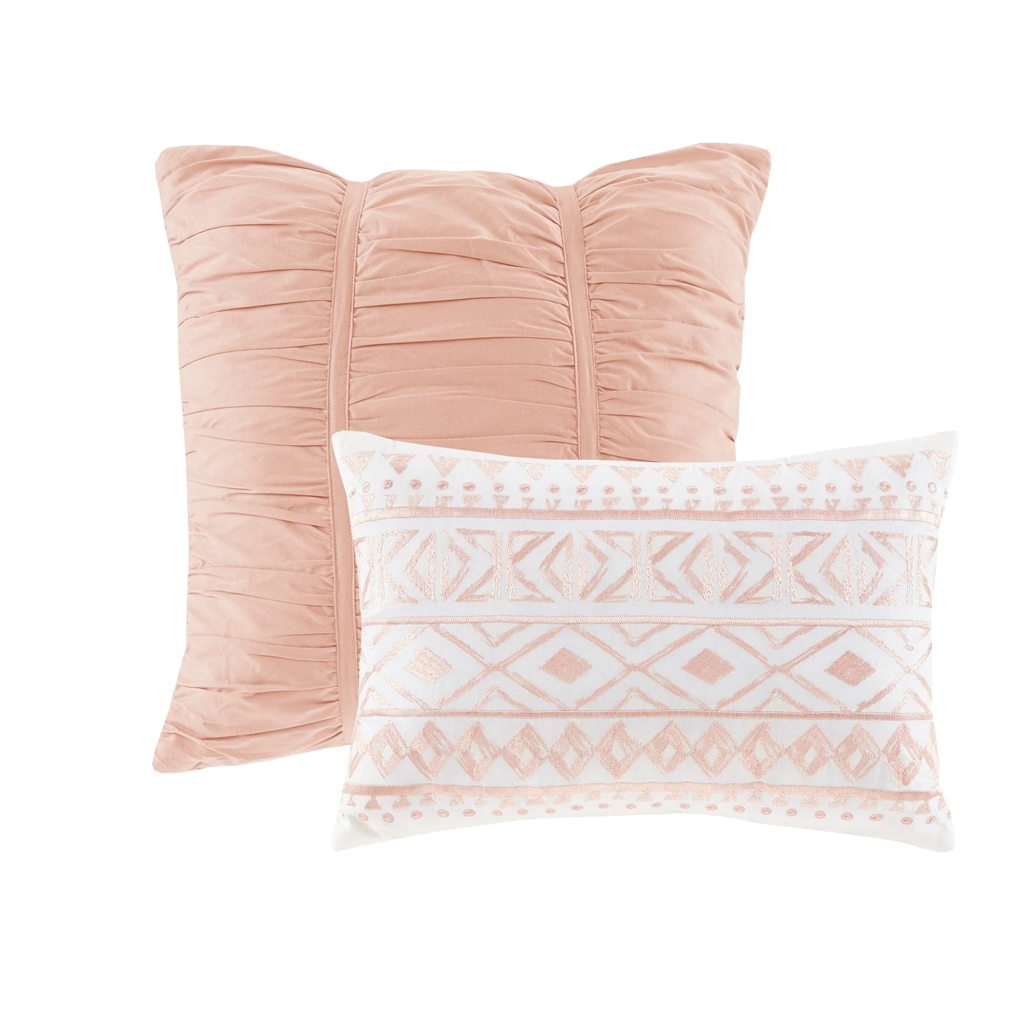 Intelligent Design Cora 7 Piece Reversible Cotton Quilt Set with Euro Shams and Thrwo Pillows