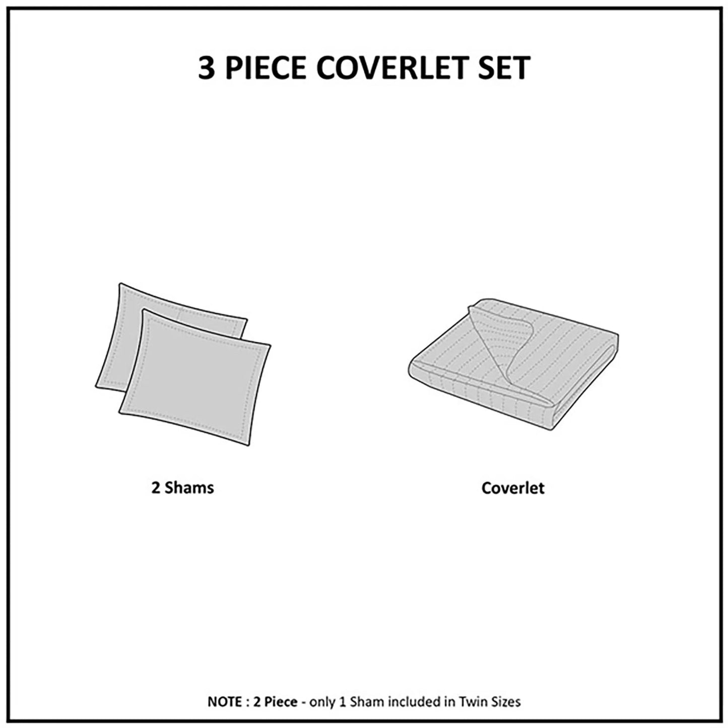 Madison Park Emery 3 Piece Velvet Quilt Set
