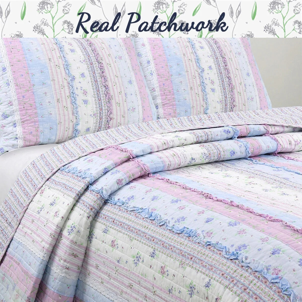 Porch & Den Gwinnett Chic Lace Quilt Bedding Set