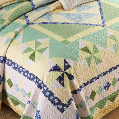 MarCielo 3 Pcs Summer Lightweight Quilt Bedspread Set B197