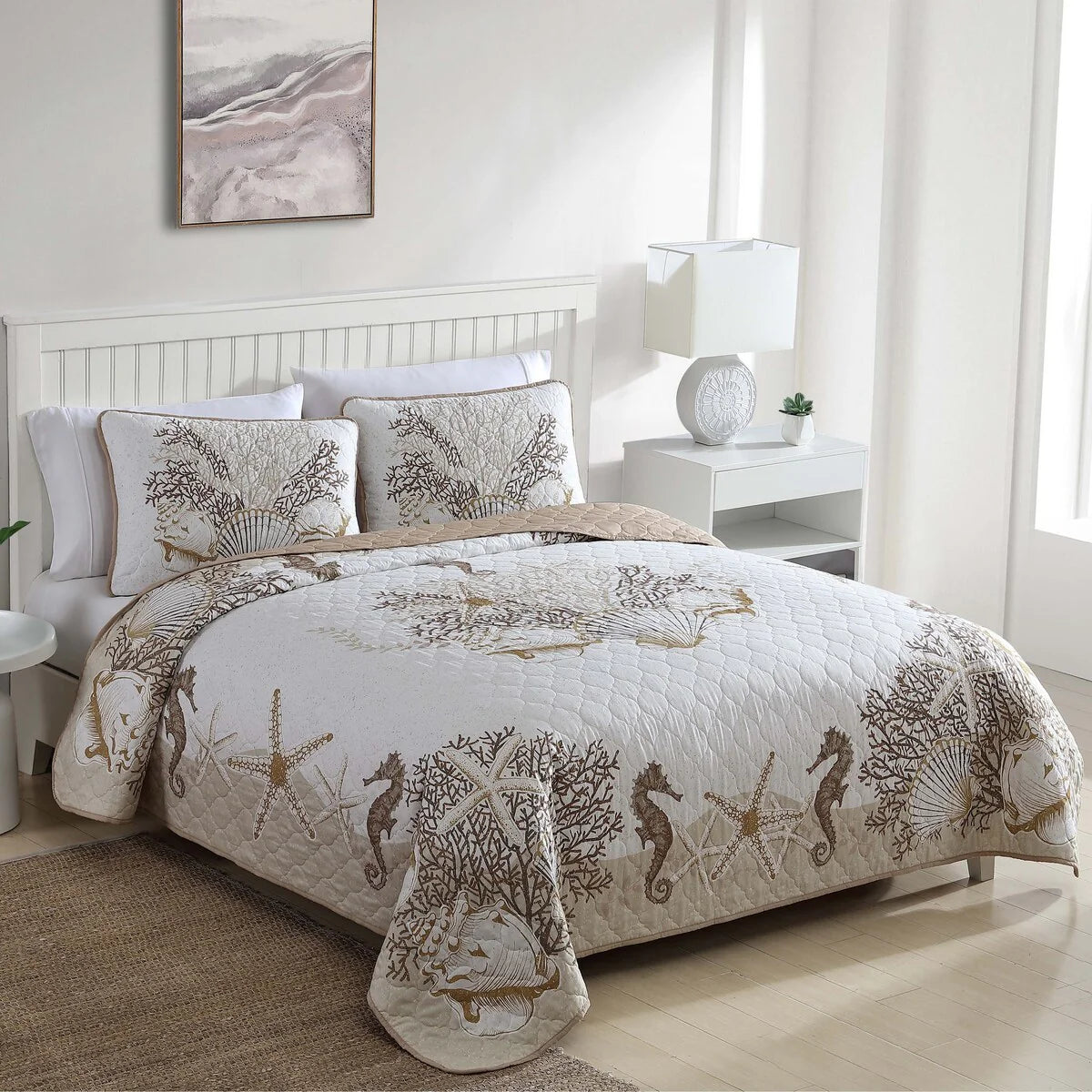 Caribbean Joe Coastal 3PC Quilt Set