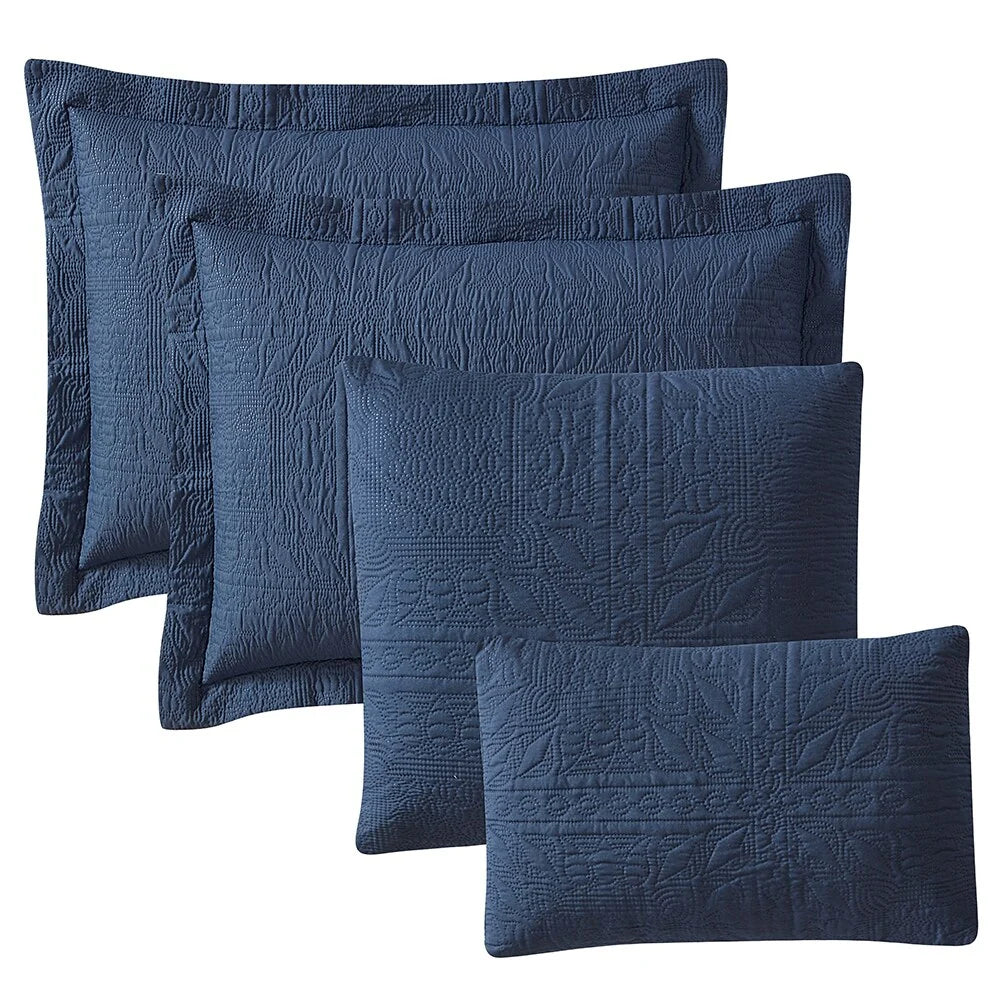 Clara Clark Bedspread Quilt Set - Grid Weave Pinsonic Lightweight Coverlet Set