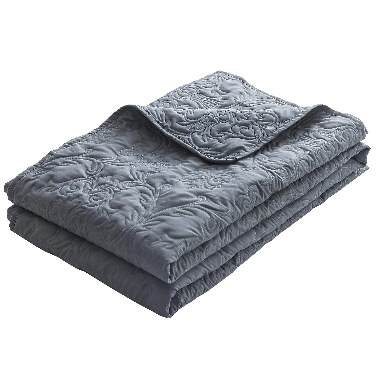 Sophia & William 2/3 Pieces Quilt Set, Reversible Microfiber Bedding Bedspread Coverlet Set