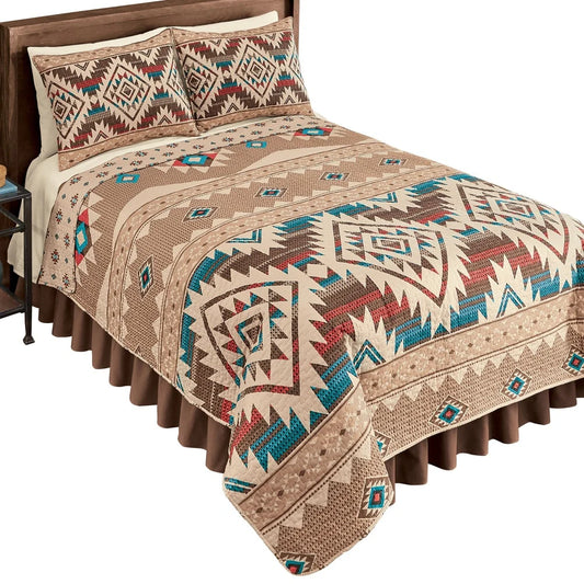 Reversible Southwest Geometric Aztec Quilt
