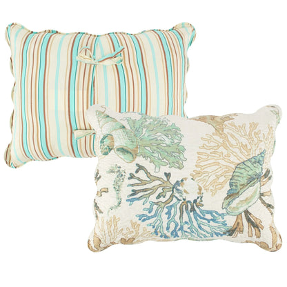 Greenland Home Fashions Atlantis Jade Reversible Quilt Set