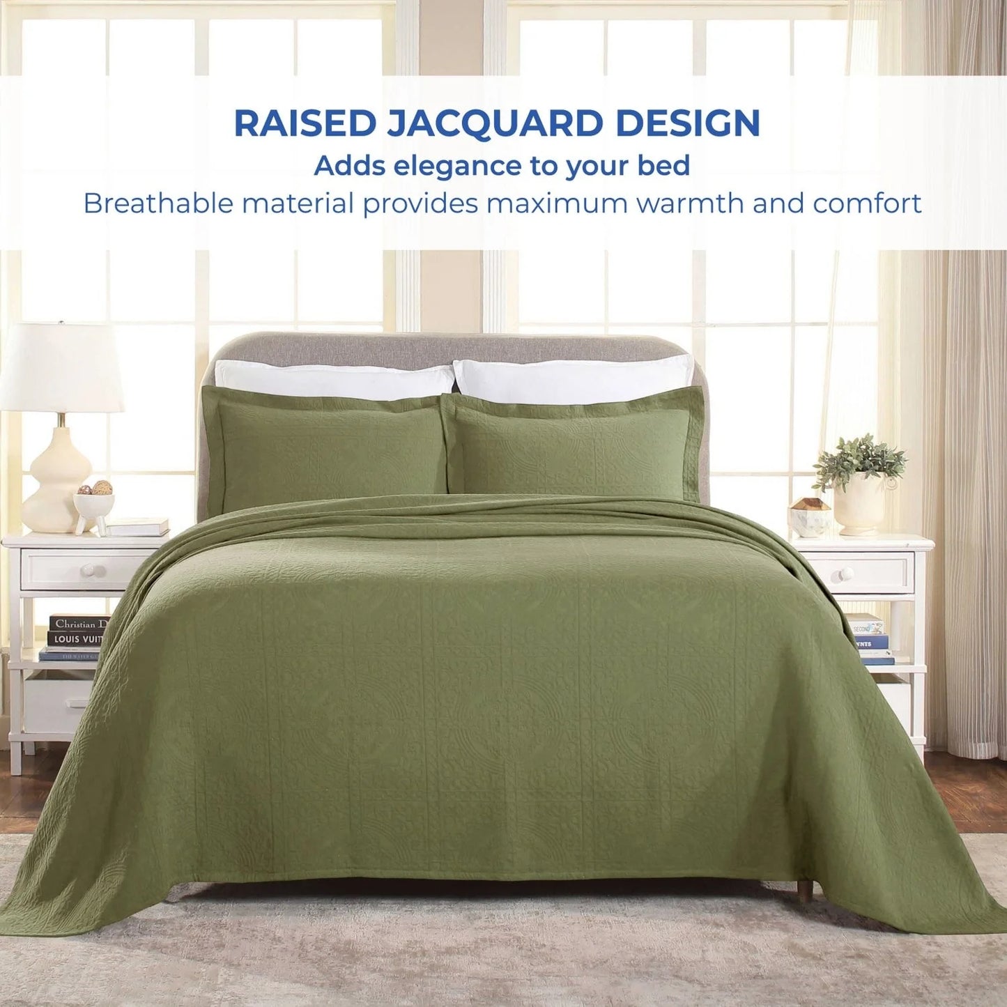 Superior Fleur De Lis Cotton Decorative Bedspread Set