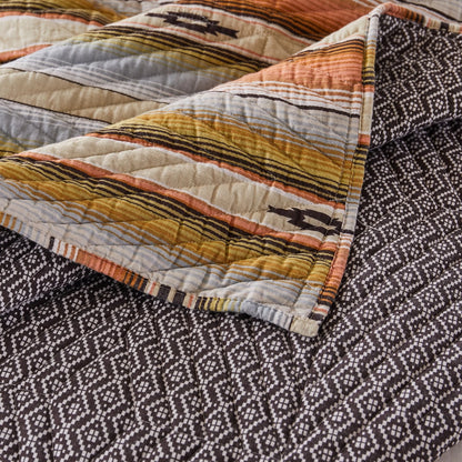 Barefoot Bungalow Painted Desert Quilt and Pillow Sham Set