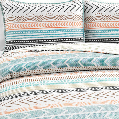 Lush Decor Hygge Geometric Pattern 3-piece Quilt Set