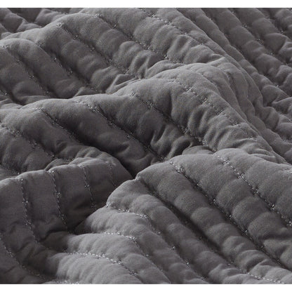 Nanshing Cassidy 7 Piece Solid Color Waffle Quilt Set