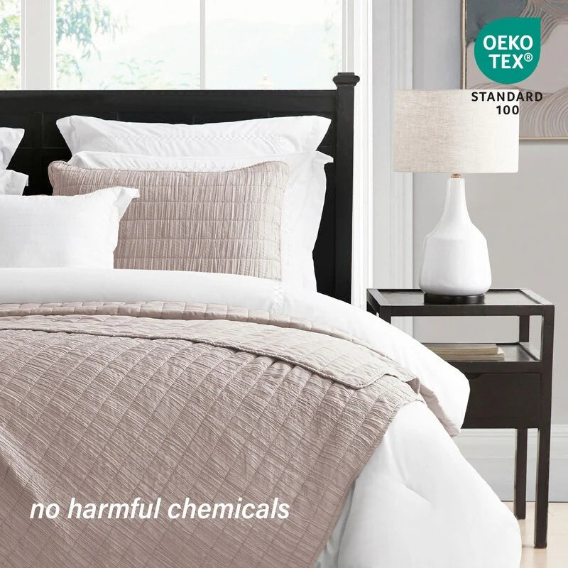 Swift Home Crinkle Enzyme Wash Oversized Coverlet/Bedspread Quilt Sets