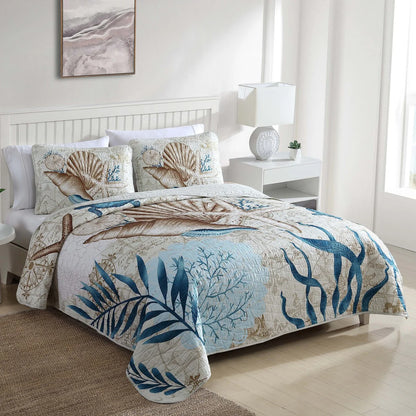 Caribbean Joe Coastal 3PC Quilt Set