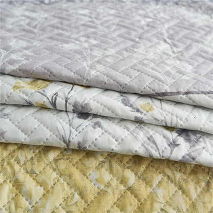 European Floral Quilt Set