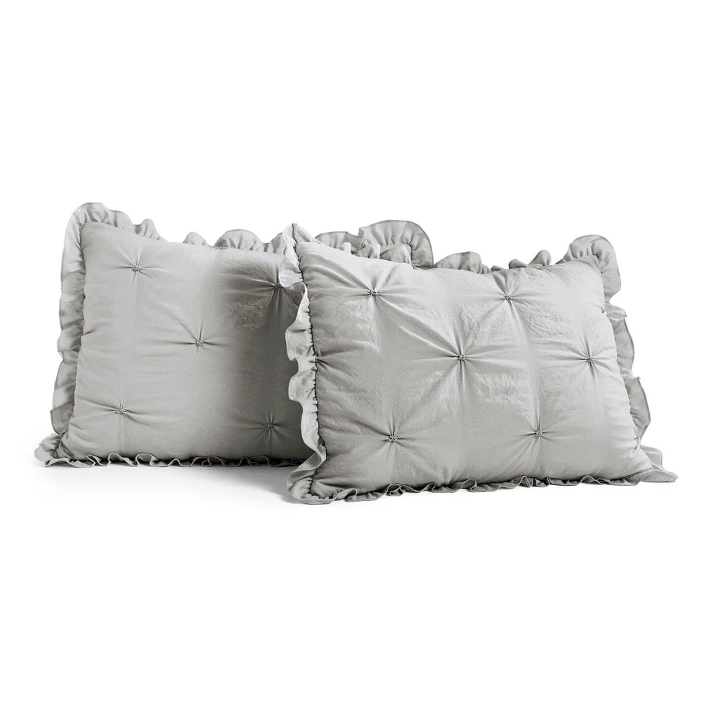 The Gray Barn Lazy Acres Pintuck Ruffle Skirt Bedspread Set